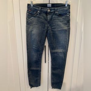 HUDSON Krista Ankle Super Skinny Jeans w/Raw Hem - Size 29